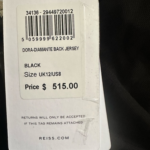 Reiss dora diamante bodycon long sleeve maxi dress FINAL PRICE NO OFFERS - Picture 10 of 10